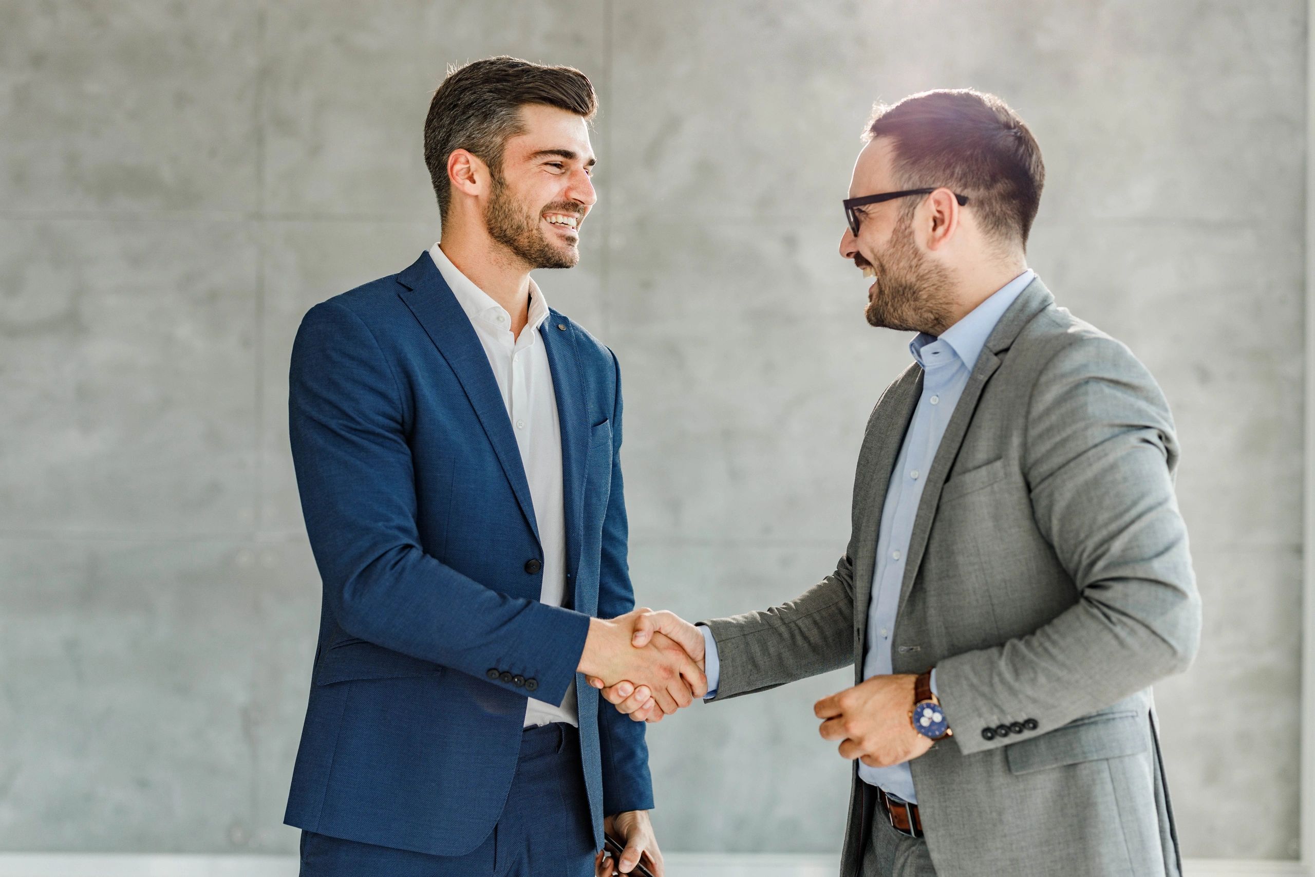 Handshake after reaching an agreement representing dispute resolution