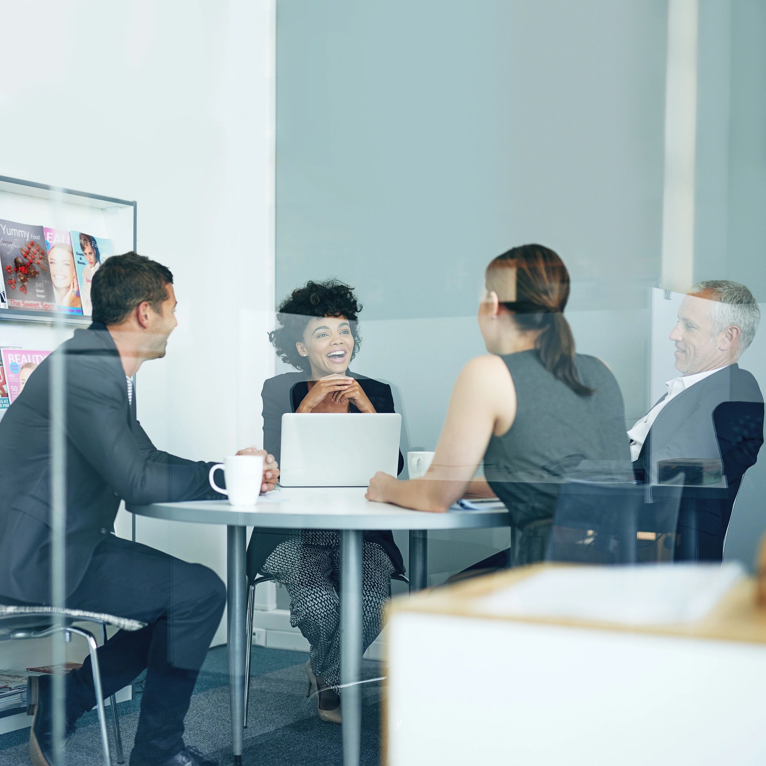 Professional meeting representing client service